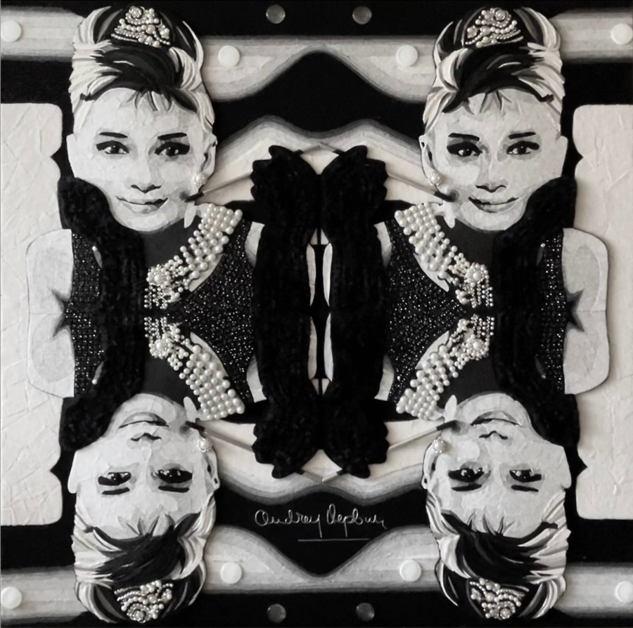 "AUDREY HEPBURN SQUARED" (120CM X 120CM X 4CM)